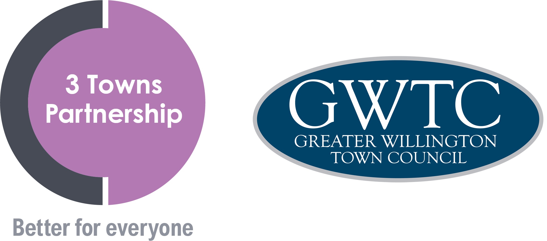3 Towns Partnership. Better for Everyone. GWTC Greater Willington Town Council.